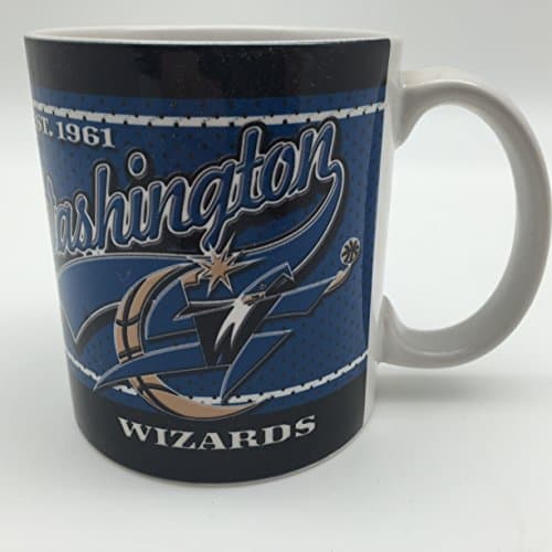 NBA Washington Wizards Script 11oz White Ceramic Coffee Mug - Rare &amp; Collectible