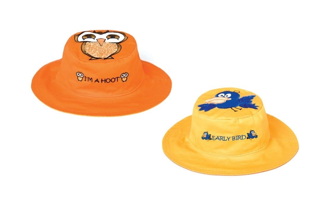 Bird/Owl Reversible Kids' Hat Large