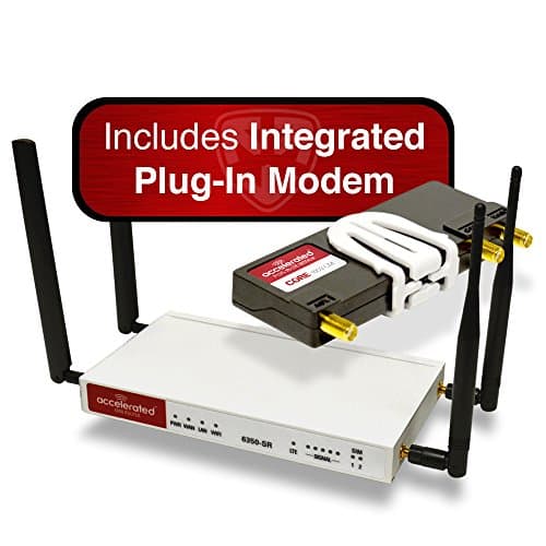 Accelerated Modular 6350-SR LTE Router (Without Wi-Fi) and Integrated Plug-in LTE Modem; CAT 3; LTE/HSPA+ / EV-DO