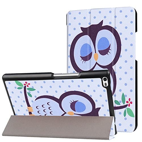 DouKou Lenovo Tab4 8 Case, PU Leather Slim Smart Case Cover,stent (With Auto Wake/Sleep Feature) For Lenovo Tab4 8 8.0-Inch Android Tablet (Owl)