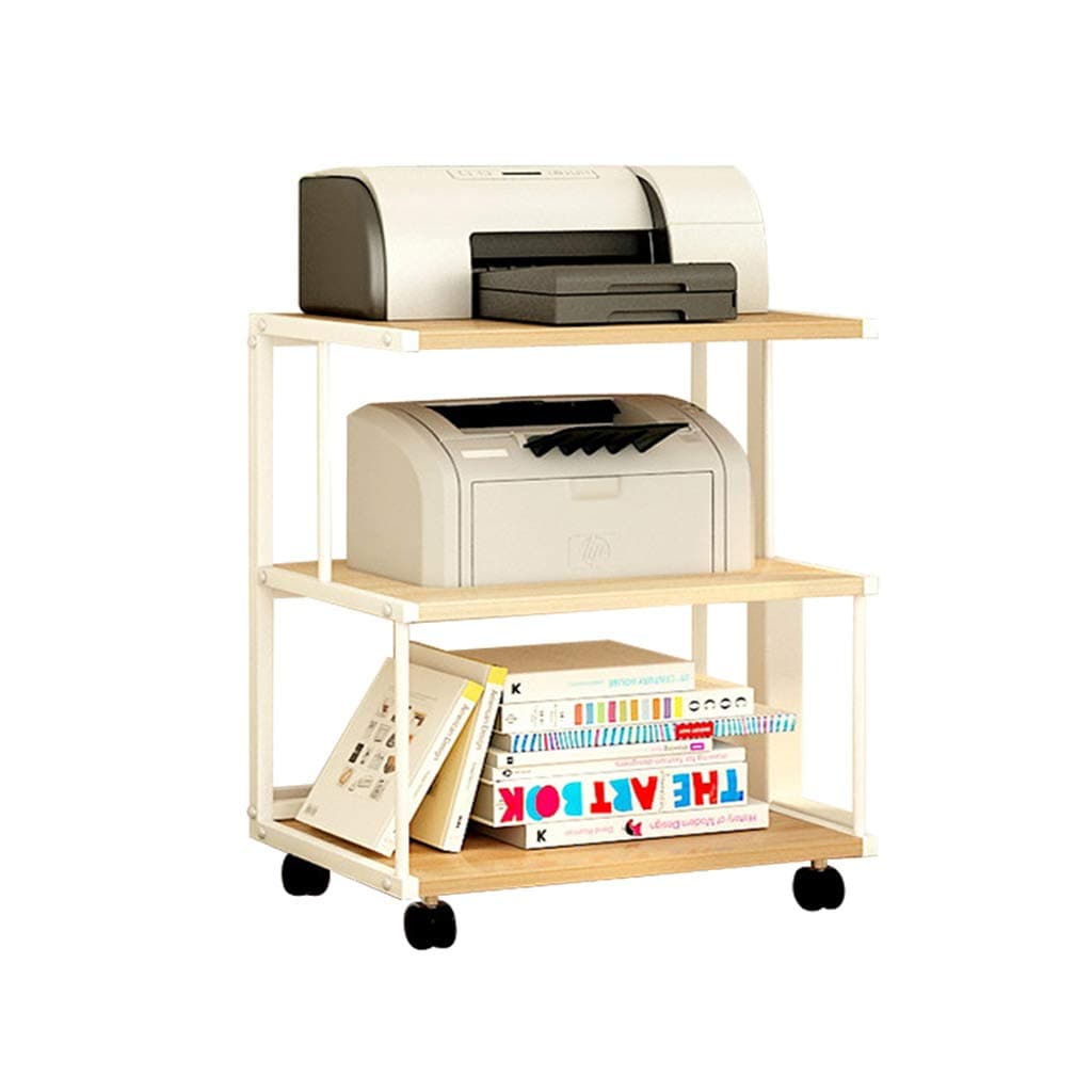 Shelf Microwave Oven 3 Layer, Kitchen Oven Floor Mobile Dishwasher Storage Rack (Color : White, Size : 70cm)