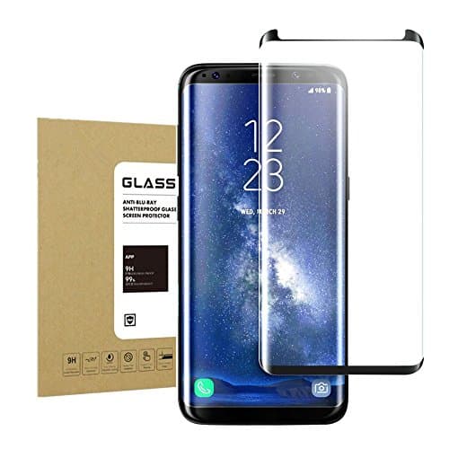 Galaxy S8 Plus Tempered Glass Screen Protector,Halier 9H Hardness [Anti-scratches] [Crystal Clear] [Bubble Free] Premium Screen Protector for Samsung Galaxy S8 Plus Black