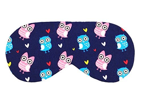 Sleeping Sheep (Lovely Owl Pattern) Cute Sleep Mask Comfortable Face Blindfold Soft Eye Masks with Satin for Sleeping, Travel, Shift Work, Naps, Night Blindfold Eyeshade for Men, Women or Kids