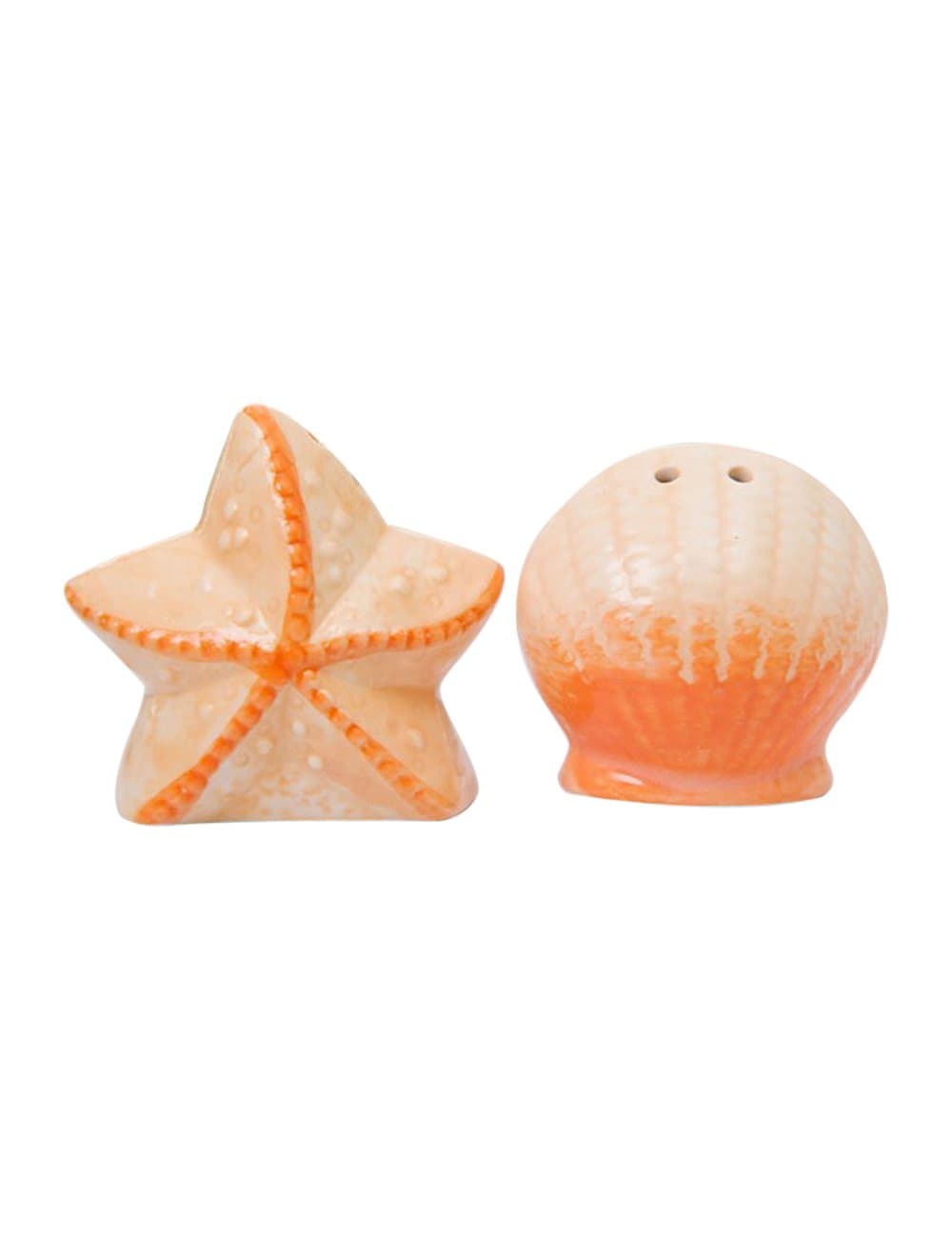 Jayp Ceramic Ocean Starfish Shell Salt Pepper Shaker Bottles Set