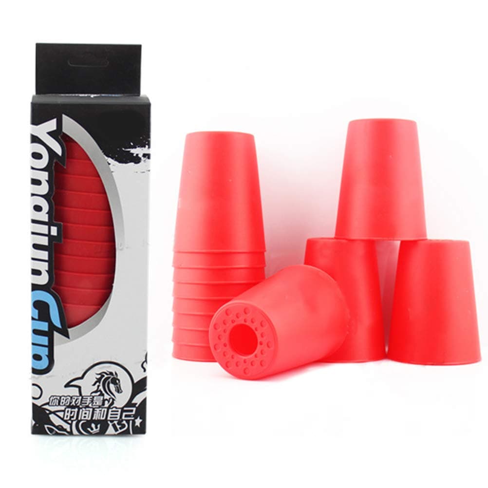Lawary 12pcs/set Stacking Toys Cups DIY Art Mini Stack Cup Quick Challenge Party Game Toy