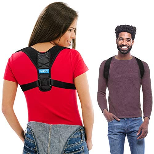 Posture Corrector for Men and Women - Comfortable Upper Back Brace Clavicle Support Device for Thoracic Kyphosis and Shoulder - Neck Pain Relief + Video Instruction On How to Put On