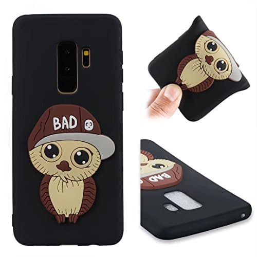 Sodope Samsung Galaxy S9 Plus Case, Ultra Scratch [Slim Thin] Shockproof Soft Flexible TPU Silicone Back Cover for Samsung Galaxy S9 Plus (Male Owl)