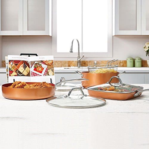 Copper Chef cookware copper chef Pro 8-Piece Heavy-Duty Pan Set
