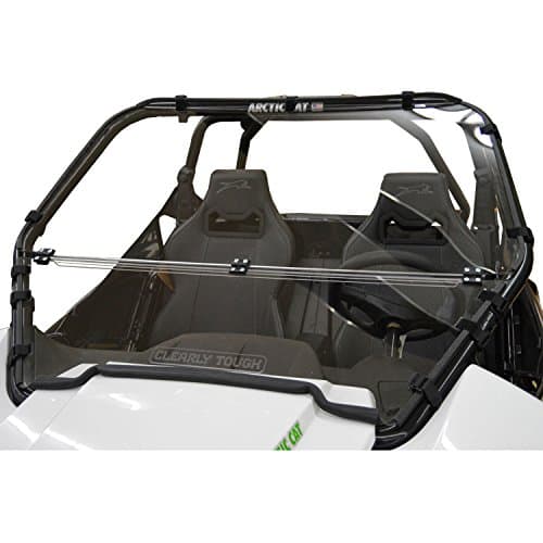 Arctic Cat Wildcat Scratch Resistant Side by Side UTV Full Folding Windshield. The Ultimate in Side By Side Versatility! Easy On or Off!Premium Polycarbonate w/ Hard CoatMade in America!