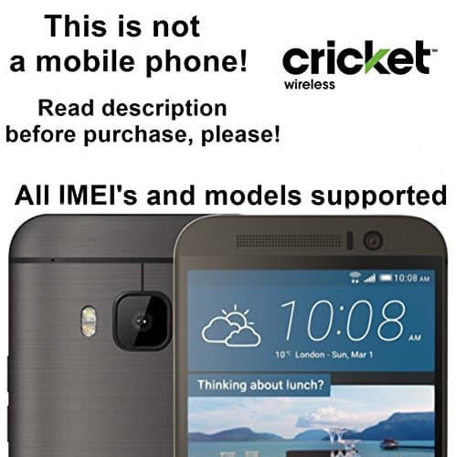 Cricket Wireless USA Unlocking Service for HTC One X, S, V, M7, M8, M9, DESIRE 601, 510, 320 and Other Which Ask For an Unlock Code - Make Your Device More Useful Than Before - Choose Any Carrier at Your Own at Any Time You Need - No Re-lock Lifetime Guarantee
