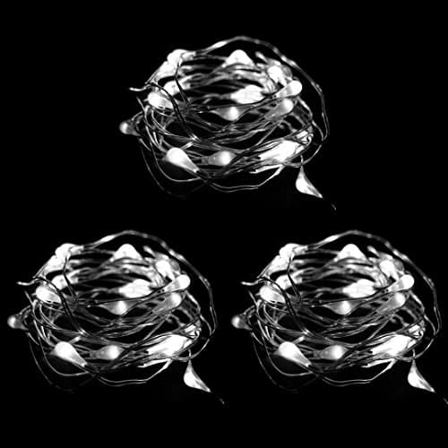 DODOLIGHTNESS Super Bright Fairy String Lights 20 Micro LEDS Silver Wire Starry Lights Battery Operated for Wedding Christmas Decoration