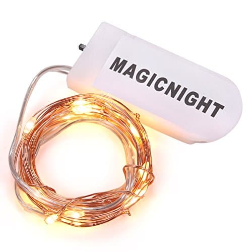 Magicnight LED Moon Lights 20 Micro Starry LEDs on Extra Thin Copper Wire,7 Ft (2M) for DIY Wedding Centerpiece or Table Decorations (Warm White),Set of 2