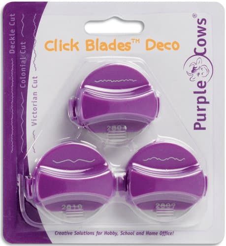 Purple Cows Click Blade Deco 3/Package, Deckle, Victorian, Colonial