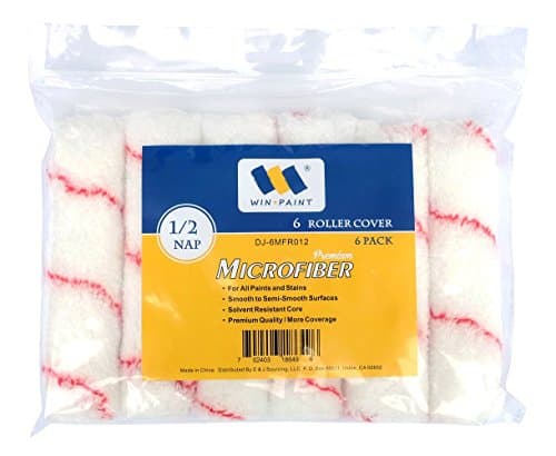 $1.45/piece, 3 x 6-Pack (18 pcs) 6" x 1/2" Win Paint Microfiber Roller Covers