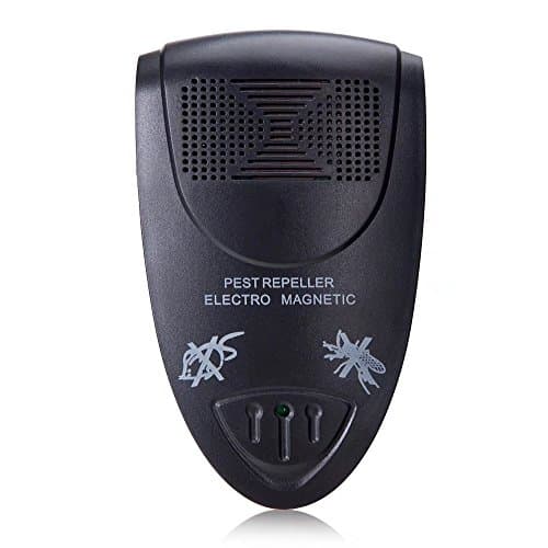 Ultrasonic Pest Repeller, Electromagnetic Pest Repeller Experts New Technology Deterrent Rodents Spiders Bed Bugs Rats Ants Mice Fleas Pet Friendly Device - Black 1 Pack