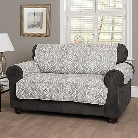Jeffrey Fabrics Diana Loveseat Protector in Grey | 100% Polyester