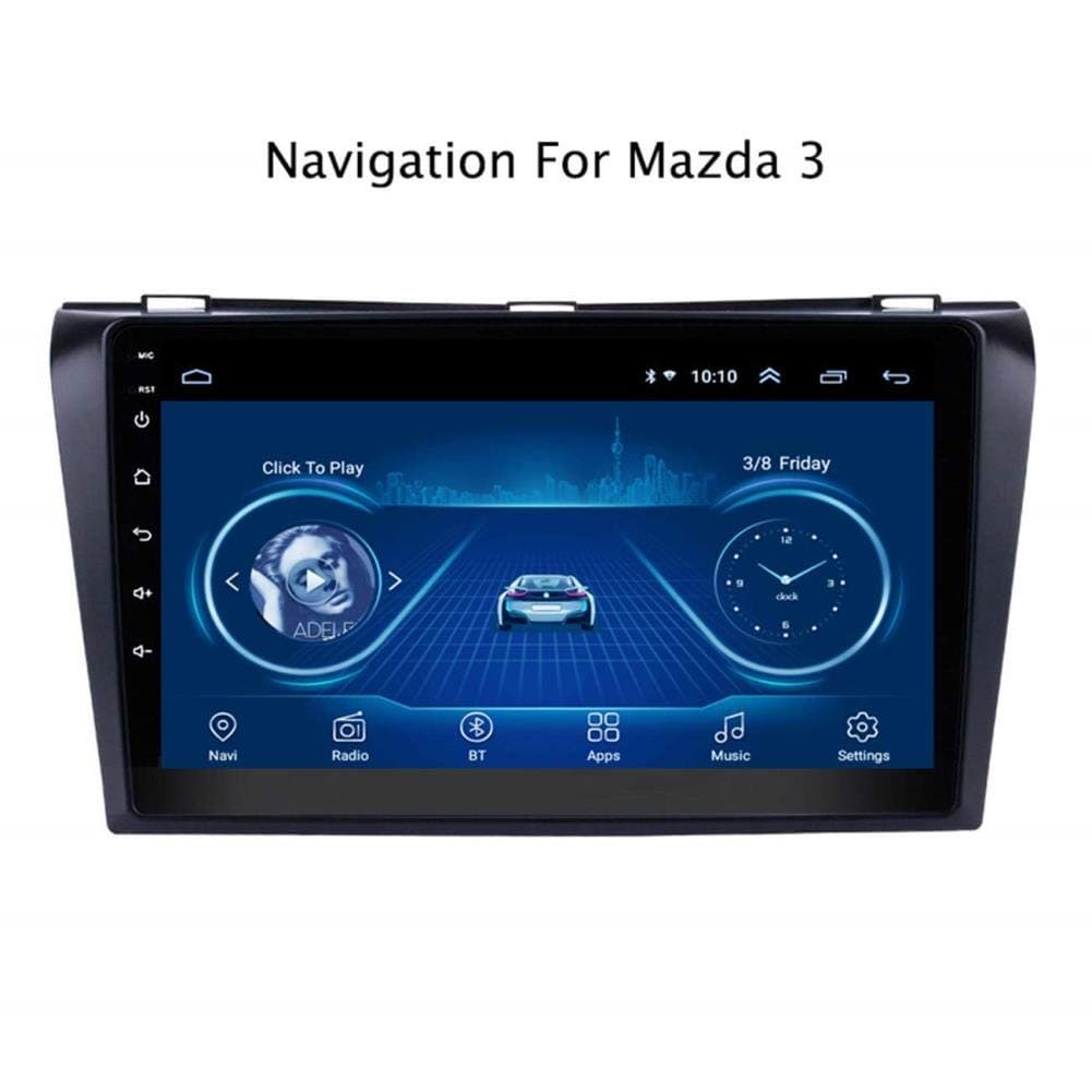 GPS navigation devices Car 1 Din Android 8.1 1080P Touch Screen Multimedia Player for Mazda 3 Sport from 2006 to 2015 Bluetooth/Speakerphone/FM/AM/WiFi/AUX/USB/Steering wheel control.