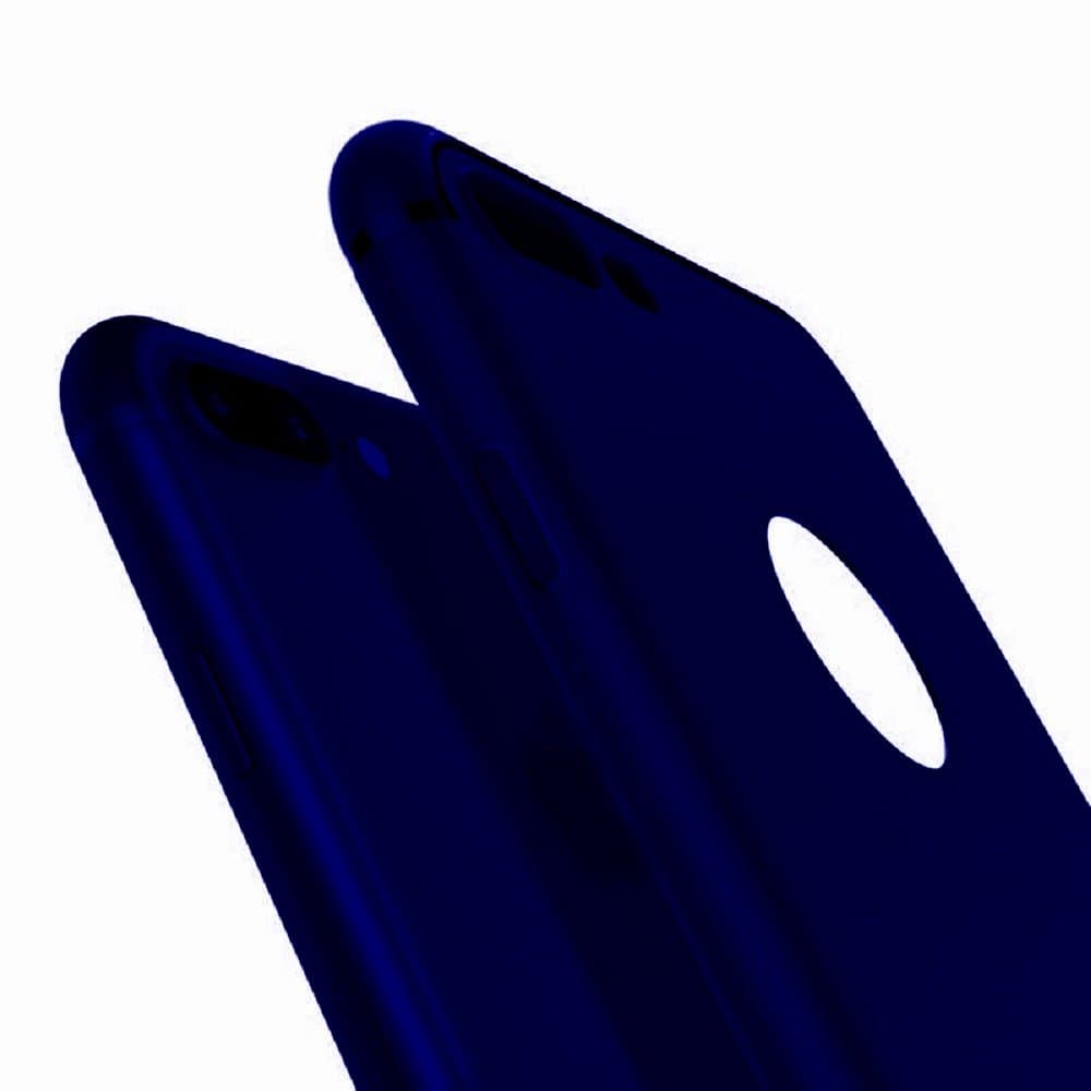 Edge3 Slim Case Thin [TPU] [Logo Cut-Out] for iPhone 7 Plus (Blue Matte)