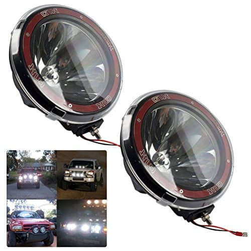 2-pack 9” 55W HID Light Offroad Light Pods Lights, TaiTian 9Inch Built-in Xenon HID 4x4 Off Road Rally Driving Fog Light Lamp for Truck SUV Jeep ATV
