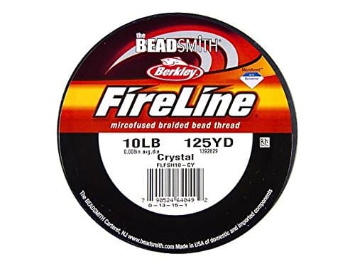 Beadsmith Fireline - Braided Bead Thread - Crystal - 125 Yards (10lb Test) 0.008 Inch