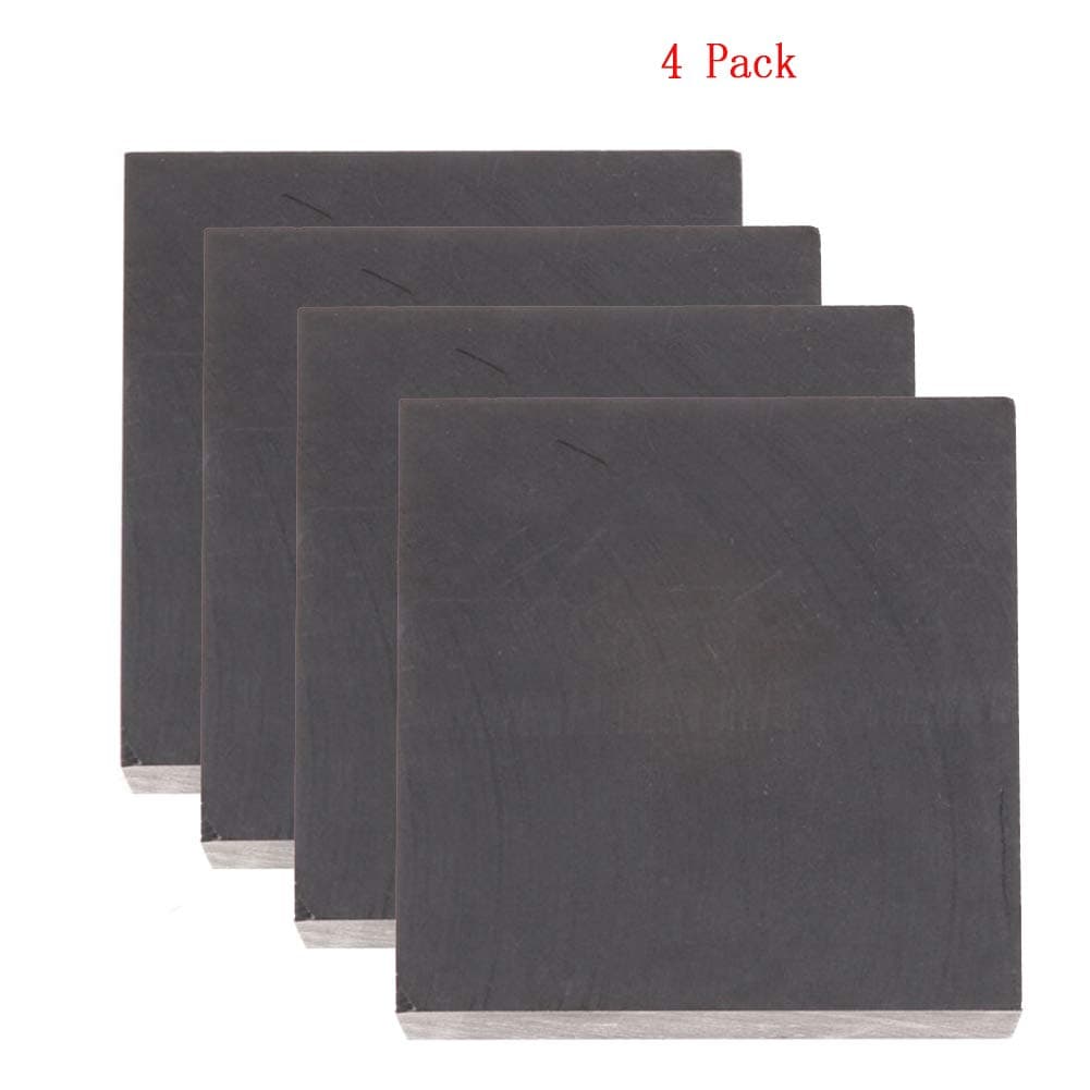 Dumadf Graphite Block High Purity 99.9% Electrode Rectangle Plate Casting Tool 50x50x10mm - 4 Pcs