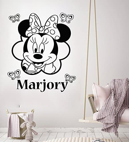 Wall Decal Name Minnie Mouse Personalized Custom Decals. Minnie Mouse Decal. Baby Name Wall Decal. Nursery Wall Decor. Vinil Stisker Wall Art MS357