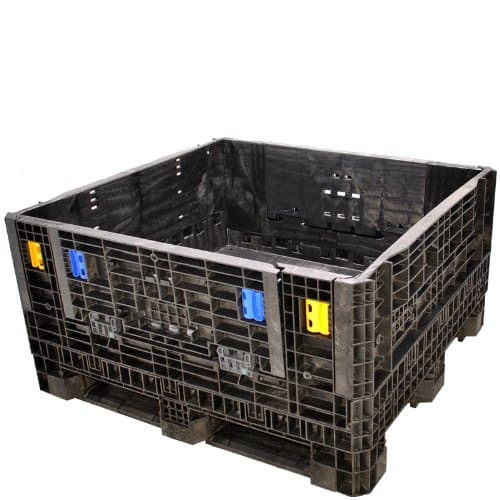 DuraGreen 45" x 48" x 25" Medium-Duty Collapsible Bulk Container (2 Doors)