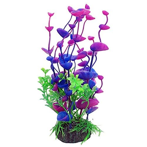 Artificial Plastic Plants Aquarium Decor Ceramic Base Water Grass for Fish Tank Decoration Ornament Aquascape by TheBigThumb