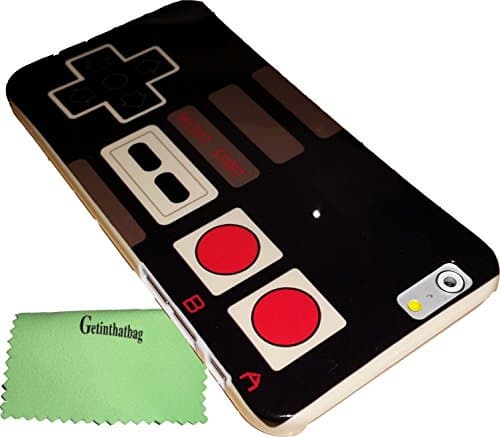 Apple iPhone 6 Controller Nes Hard Case Skin Cover + Getinthatbag Microfiber Wipe &amp; Screen Protector