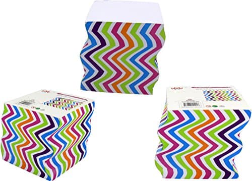 Memo Cube,3 1/4 Inches,Wave Patterned Printed On The Four Sides, About 650 Sheets/Cube,1 Cube/Pack,4A MC 434