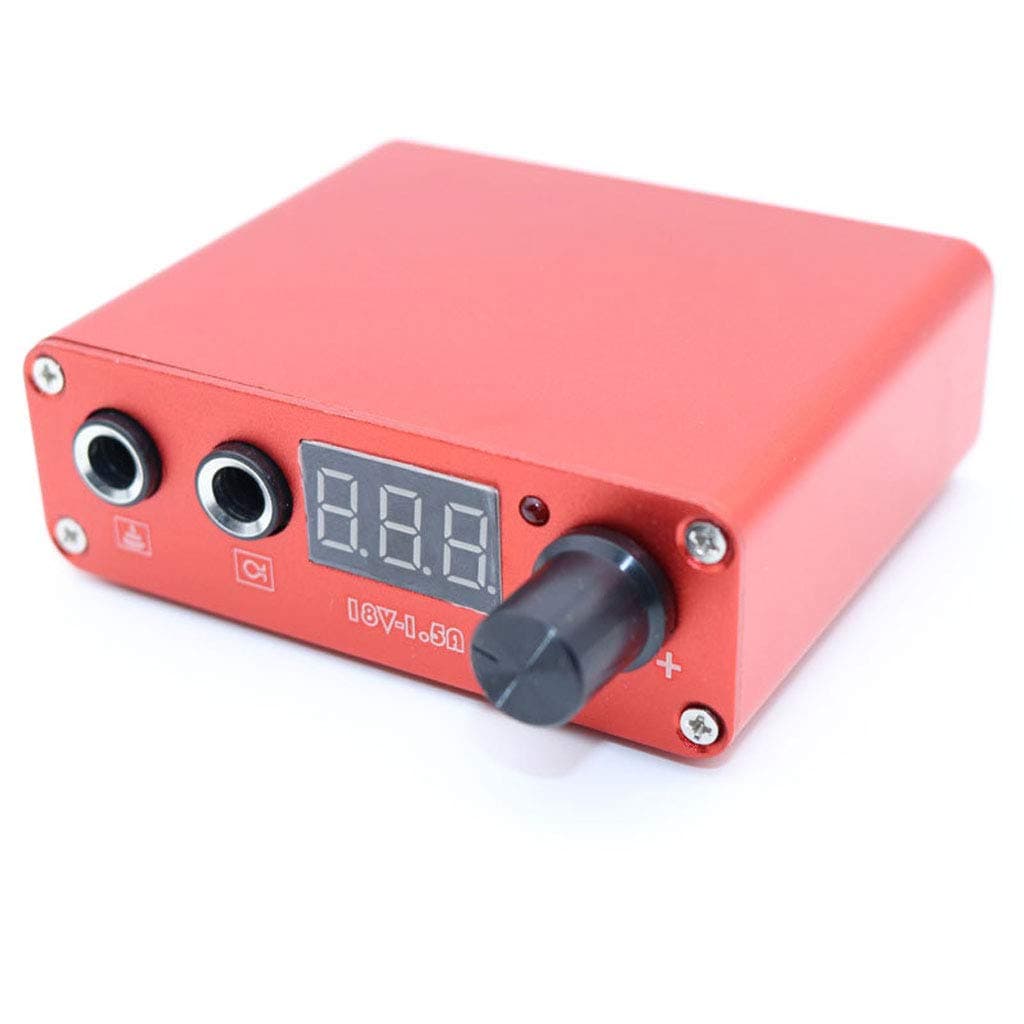 Tattoo Machine Power Rechargeable USB Interface Mini LCD Beginner Tattoo Artist Dedicated (Color : RED)