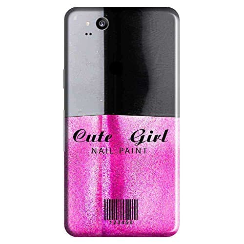 CaseGuy Designer 3D Printed Hard Back Case Cover for Google Pixel 2 (Girl :: Nailpolish :: Pink :: Humor :: Funny :: Humour)