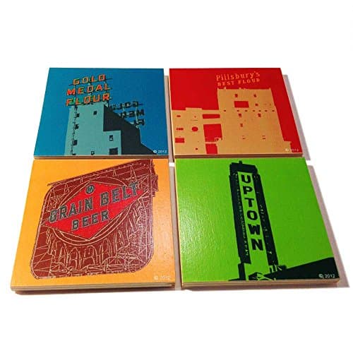 Minneapolis Handmade Wooden Coaster Set