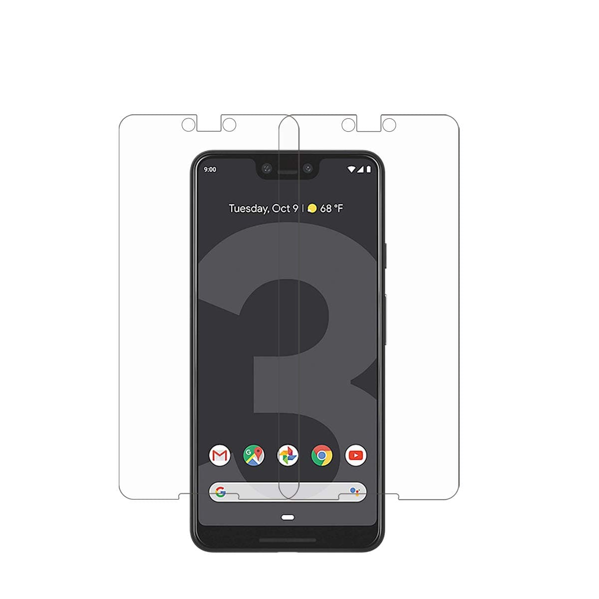 Google Pixel 3 XL Screen Protector, JYIN [2 Pack] 9H Hardness Premium Tempered Glass,HD Clarity,Case Friendly,Anti Scratch,Anti-Bubble High Clear Film for Google Pixel 3 XL