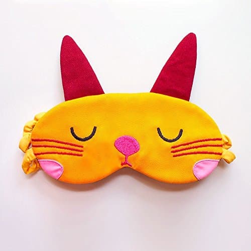 Chubby Bunny Rabbit Sleep Eye Mask, Cute Easter Light Blocker Travel Blindfold Napping Shade - HONEY