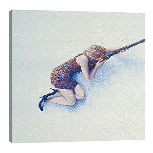 Jaxson Rea SC21463636-IS "Snow Sniper" Wrapped Canvas by Iris Scott, 36" x 36" x 1.5"