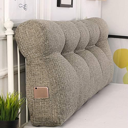 Headboard Cushion, Triangular Cushion Pillow Big Soft Reading Pillow Soft Upholstered daybed Sofa Bed Office Chair Wedge Pillow Cushion-Light coffee-120 * 50 * 15Cm