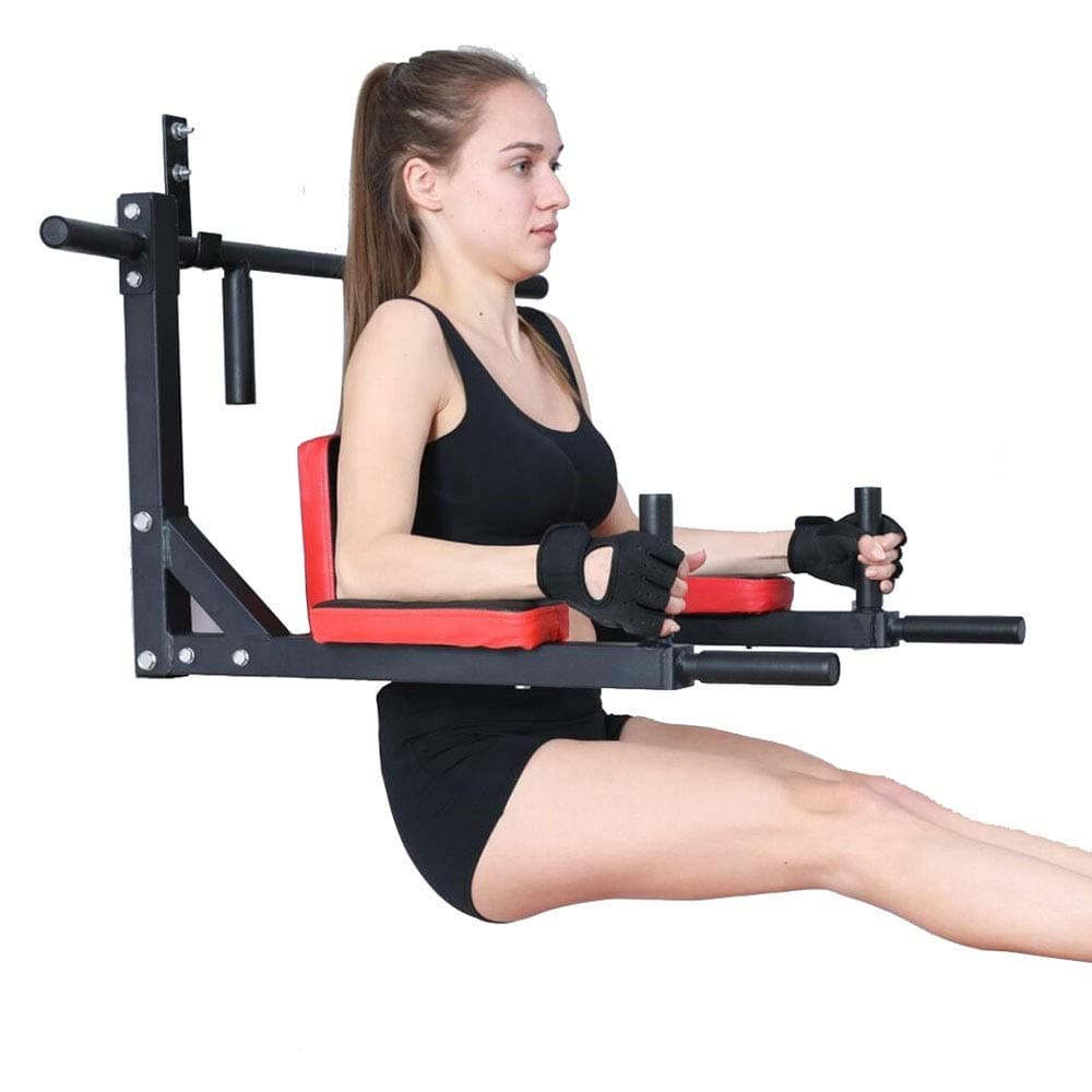 TangFeii Parallel Bars Mounted Pull Up Bar Multifunctionsal Wall for Home Chin Up Bar Pullup and Dip Bar Pull Up Machine - Pull Up Stable Sturdy (Color : Black, Size : Free Size)