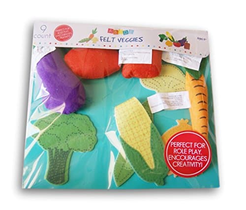 ABCDE Felt Vegetable Food Set - 9 Piece