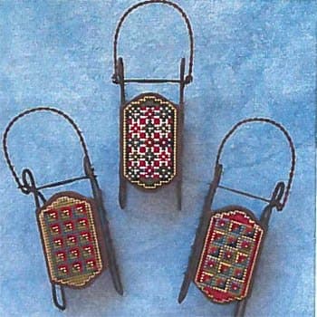 Mixed Bag Quilt Sleds Cross Stitch Pattern