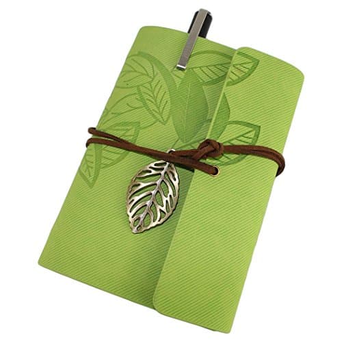 Creatwls Retro PU Leather Cover Loose Leaf Blank Classic Notebook Diary Book Gift(Light Green)