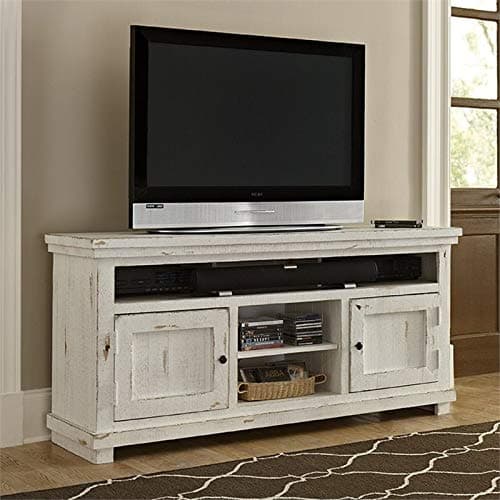 ProgressiveFurniture Willow Console, 64", Distressed White