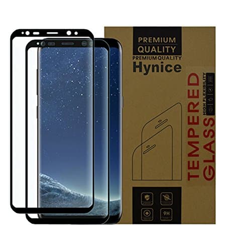 Screen Protector Galaxy S8 Plus,Hynice Tempered Glass Protective Cover Shield 9H Hardness 3D Curved Edge Touch Ultra Clear Anti-scratch Steel Film For Samsung Galaxy S8 Plus (2 PACK-Black)