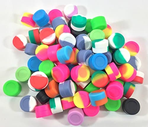 10 pcs 3ml Silicone Container Jar Round Non-Stick Mixed Colors Wholesale