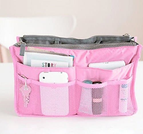Portable Multi-function Handbag Pouch Bag in Bag Organiser Insert Organizer Tidy Travel Cosmetic Pocket