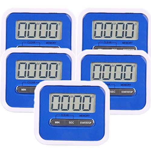5 Pack Digital Kitchen Timer Magnetic Countdown Up Minute Second Timer