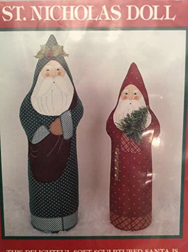St Nicholas soft scultpure Santa doll pattern