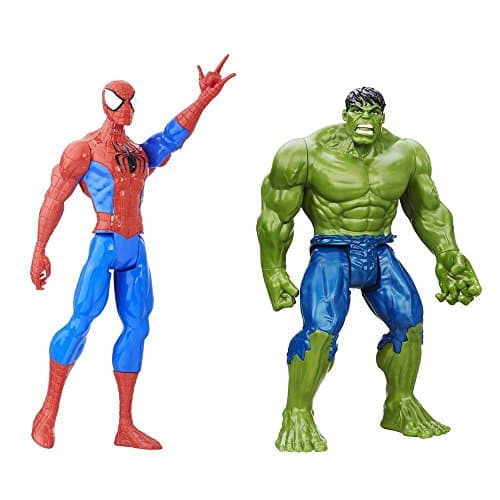 2 LOT Bundle Marvel Titan Hero Series Hulk and Spider-Man Titan Hero Figure 12 "