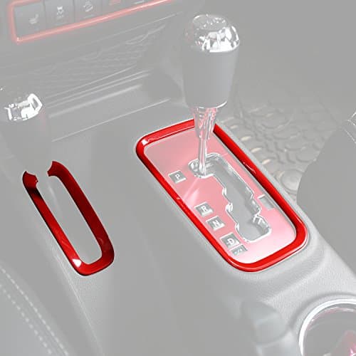 Jeep Wrangler Red Gear Shift Knobs Cover Trim for 2011-2017 Jeep JK &amp; Wrangler Unlimited
