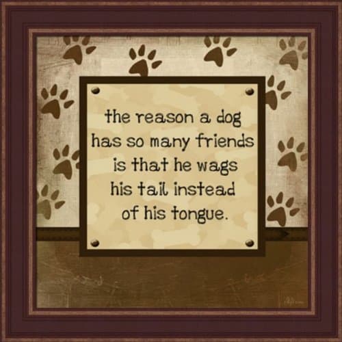 Dog Wags Tail - Framed Art Print